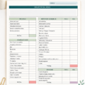 Illustration d'un budget familial avec des outils de gestion financière.