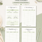 Fichier de suivi de budget mensuel avec des graphiques et des colonnes pour les dépenses.