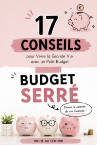 Une femme souriante dans un cadre élégant tout en respectant son budget.