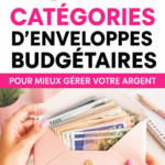 Femme organisant son budget avec des enveloppes colorées