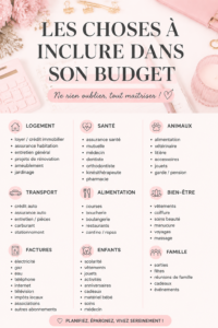 Visuel d'une femme organisant son budget avec un ordinateur et des documents.