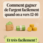 Un jeune adolescent souriant tenant des billets de banque, représentant l'idée de gagner de l'argent facilement.