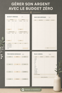 Femme examinant ses finances avec un cahier de budget et un ordinateur portable