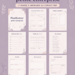 Une femme en train de planifier son petit business avec un planner sur son bureau