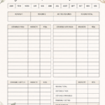 Exemple de pages de budget imprimables pour organiser ses finances mensuellement