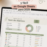 Template de budget esthétique sur Google Sheets pour 2025