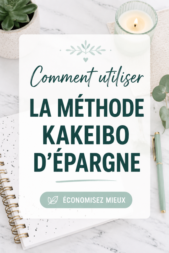 Vue d'un carnet de budget et d'un stylo avec la méthode Kakeibo en contexte