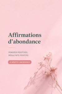 Une illustration inspirante sur les affirmations d'abondance avec des couleurs apaisantes.