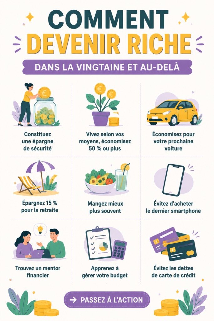 Femme heureuse planifiant ses finances et son budget sur une table