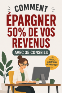 Femme consultante un budget familial avec un ordinateur.