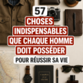 Une collection d'objets essentiels pour réussir sa vie, comme un agenda, des livres, et des outils de motivation.