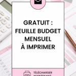 Modèle de feuille de budget mensuel gratuit à imprimer