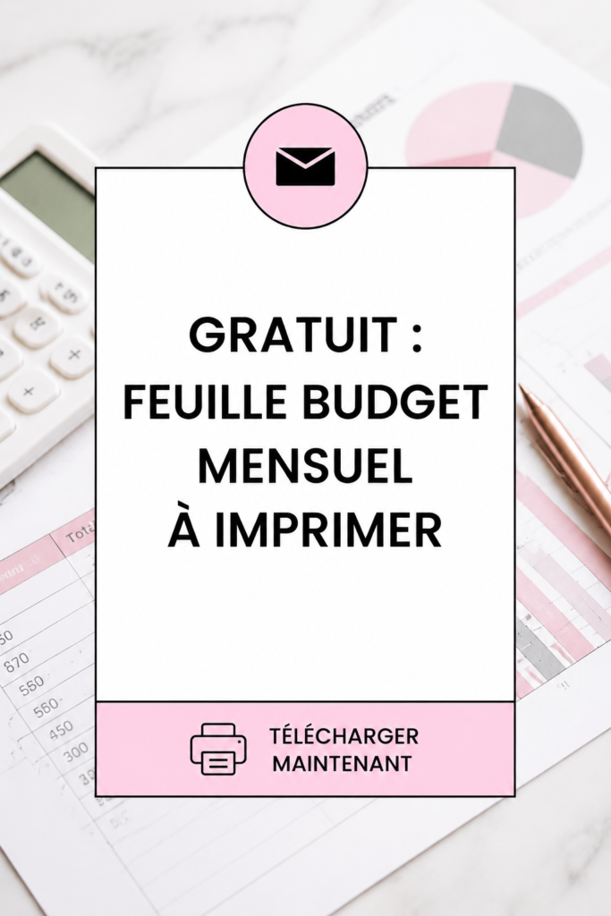 Modèle de feuille de budget mensuel gratuit à imprimer