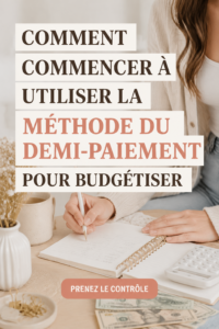 Femme consultant son budget avec la méthode du paiement en deux fois, symbolisant une approche financière pratique et intelligente.