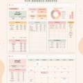 Modèle de budget mensuel sur Google Sheets affiché sur un ordinateur.