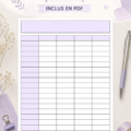 Modèles variés de tableaux vierges à imprimer, idéals pour l'organisation personnelle.