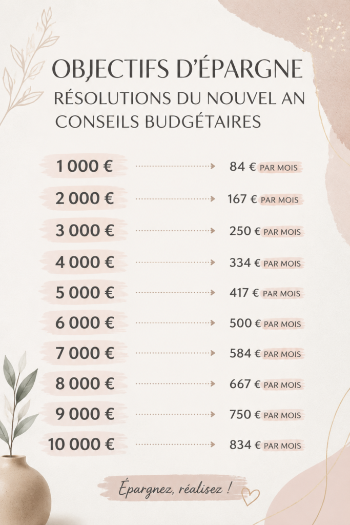 Femme souriante planifiant son budget et ses objectifs d'épargne pour 2024.