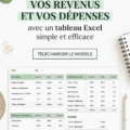 Femme utilisant Excel pour organiser ses finances avec des graphiques et des chiffres