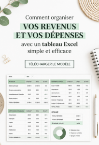 Femme utilisant Excel pour organiser ses finances avec des graphiques et des chiffres