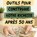 Femme souriante en train de consulter des documents financiers à son bureau, symbolisant la gestion de patrimoine après 50 ans.