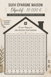 Suivi des économies pour acheter une maison