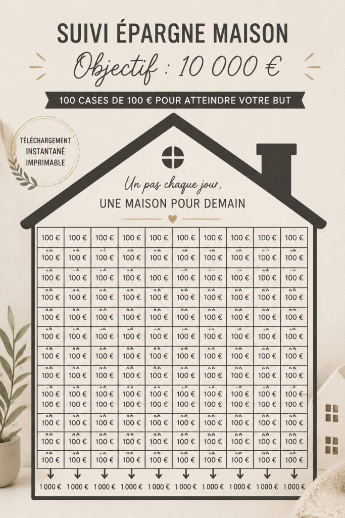 Suivi des économies pour acheter une maison