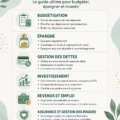 Femme consultant son budget personnel avec des documents financiers et un ordinateur.