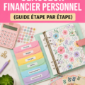Femme utilisant un classeur de finances personnelles pour gérer son budget.
