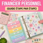 Femme utilisant un classeur de finances personnelles pour gérer son budget.