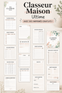 Classeur de maison pratique avec des modèles gratuits pour une organisation facile