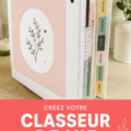 Classeur de vie DIY coloré sur un bureau avec des fournitures de bureau.