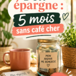 Femme réfléchissant à son budget avec une tasse de café abordable