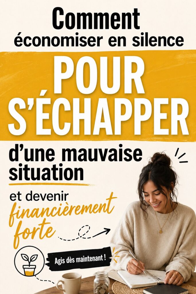 Femme souriante examinant son budget avec un carnet et un ordinateur, symbole de finances personnelles.