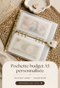 Gestion de budget avec des enveloppes A5 bien organisées.