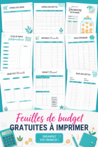 Femme utilisant une feuille de budget imprimable pour organiser ses finances personnelles.