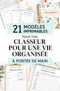 Un aperçu d'imprimables gratuits pour l'organisation de la vie quotidienne, adaptés aux femmes.