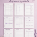 Modèles d'inserts gratuits pour planificateur à imprimer
