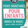 Modèle de budget pour enfants sur une table avec des crayons