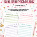 Un beau modèle de tracker de dépenses gratuit avec des éléments colorés pour une organisation efficace.
