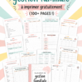 Organisateur de gestion domestique gratuit affiché sur un bureau