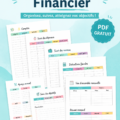 Femme regardant un document financier avec un sourire, planifiant son budget.