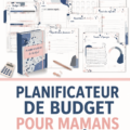 Image d'un planner budgétaire sur une table avec des fournitures de bureau
