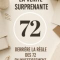 Une femme souriante examinant une feuille de calcul sur ses investissements, illustrant la règle des 72 et la gestion financière.