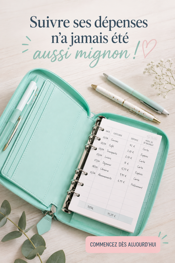 Une femme souriante utilisant une application pour suivre ses dépenses.
