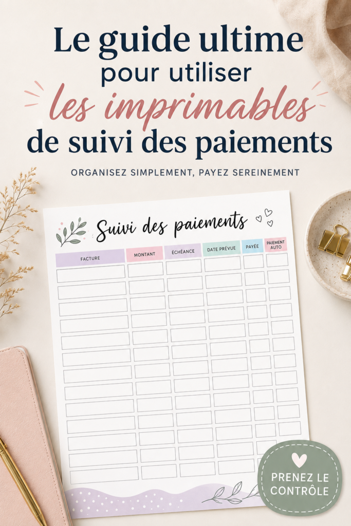 Couverture d'un guide sur l'utilisation d'un tracker de paiements pour les factures.