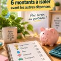 Image représentant des factures et un calculateur pour un budget personnel.