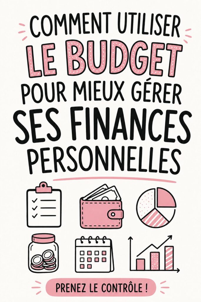 Femme souriante révisant son budget à la maison, avec un carnet et un ordinateur