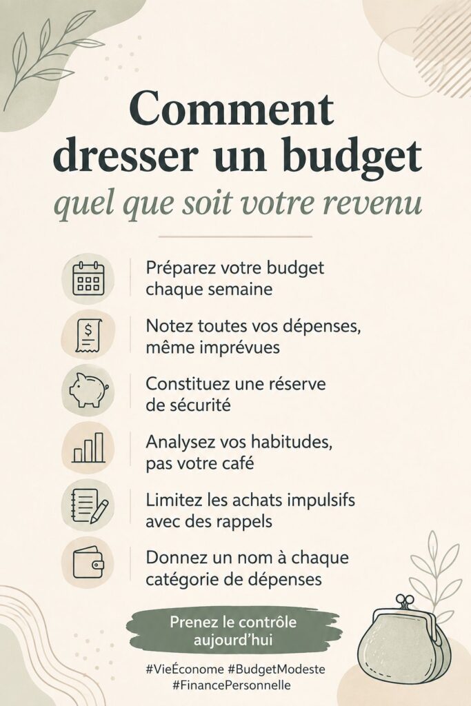 Une femme souriante examinant son budget avec un ordinateur.