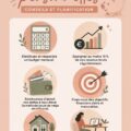 Femme souriante tenant un carnet de budget, symbolisant la gestion des finances personnelles.