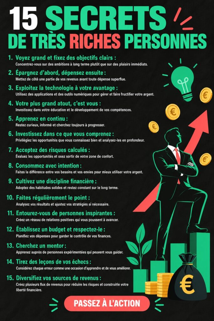 Une femme prenant des notes sur ses finances avec un air concentré, symbolisant la gestion financière inspirée des riches.